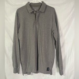 American Eagle Outfitters Men's Gray Polo Sweater. L
